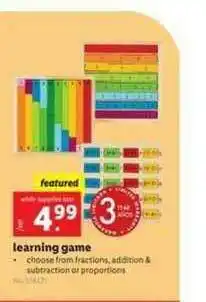 Lidl Learning Game offer