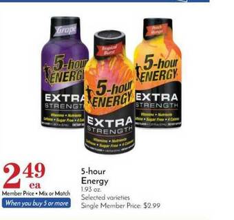 Pavilions 5-hour Energy offer