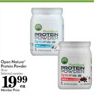 Pavilions Open Nature Protein Powder offer