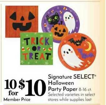 Pavilions Halloween Party Paper offer