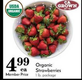 Pavilions Organic Strawberries offer
