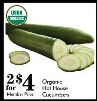 Pavilions Organic Hot House Cucumbers offer