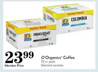 Pavilions O Organics Coffee offer