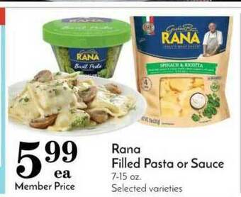 Pavilions Rana Filled Pasta Or Sauce offer
