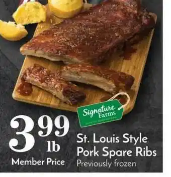 Pavilions St. Louis Style Pork Spare Ribs offer