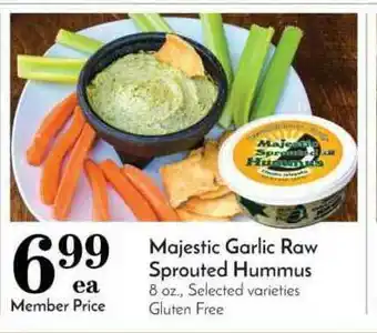 Pavilions Majestic Garlic Raw Sprouted Hummus offer
