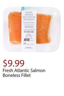 Trader Joe's Fresh atlantic salmon boneless fillet offer