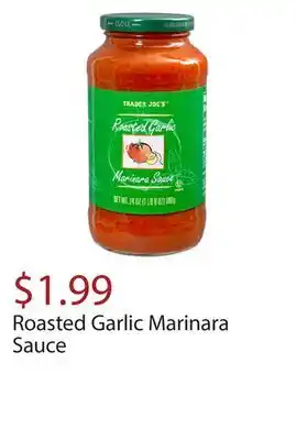 Trader Joe's Roasted garlic marinara sauce offer