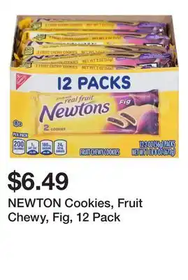 Wegmans Newton cookies, fruit chewy, fig, 12 pack offer