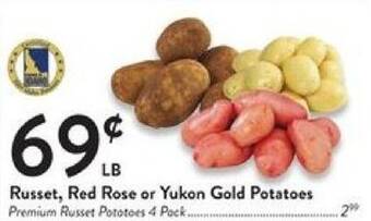 Fresh Thyme Russet, Red Rose or Yukon Gold Potatoes offer