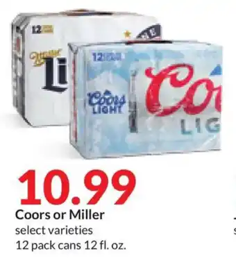 Hy-Vee Coors or Miller offer