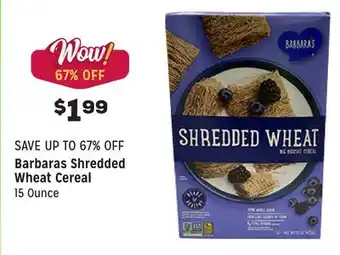 Grocery Outlet Shredded wheat cereal offer