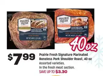 Grocery Outlet Prairie fresh signature marinated boneless pork shoulder roast offer