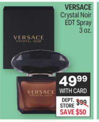 CVS Versace crystal noir edt spray 3 oz offer