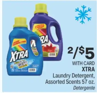CVS Xtra laundry detergent, assorted scents 57 oz offer