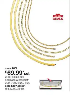 JC Penney 2-pc. boxed set necklace & bracelet§ offer