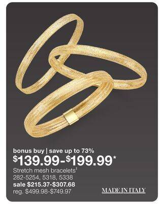 JC Penney Stretch mesh bracelets‡ offer