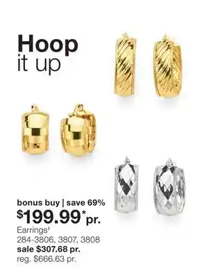 JC Penney Earrings‡ offer