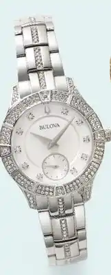 JC Penney Bulova crystal women's silver-tone offer