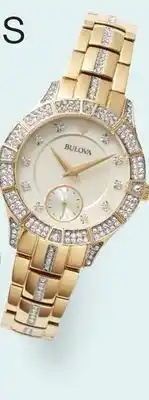 JC Penney Bulova crystal women's gold-tone offer