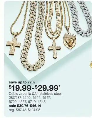 JC Penney Cubic zirconia &/or stainless steel offer