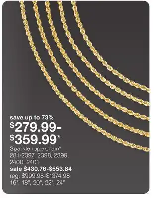 JC Penney Sparkle rope chain◊ offer