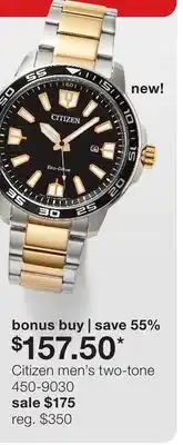 JC Penney Citizen men's two-tone offer