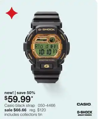 JC Penney Casio black strap offer
