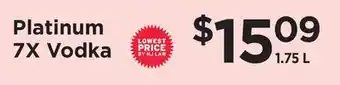 ShopRite Platinum 7x vodka offer