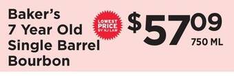 ShopRite 7 year old single barrel bourbon offer