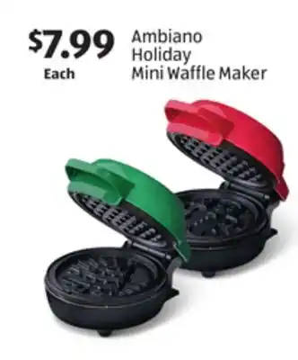 Aldi Ambiano holiday mini waffle maker offer