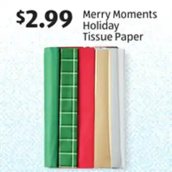 Aldi Merry moments holiday tissue paper offer