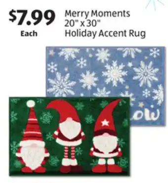 Aldi Merry moments 20 x 30 holiday accent rug offer