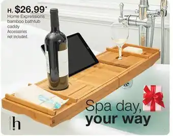 JC Penney Home expressions bamboo bathtub caddy offer
