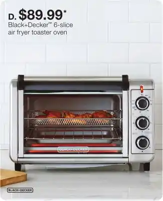 JC Penney Black+decker 6-slice air fryer toaster oven offer