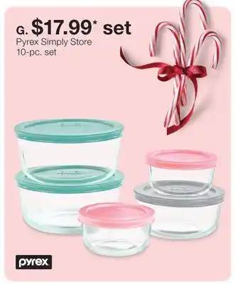 JC Penney Pyrex simply store 10-pc. set offer