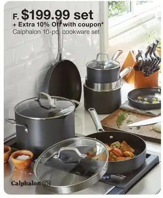 JC Penney Calphalon 10-pc. cookware set offer