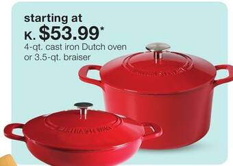 JC Penney 4-qt. cast iron dutch oven or 3.5-qt. braiser offer