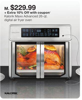JC Penney Kalorik maxx advanced 26-qt. digital air fryer oven offer