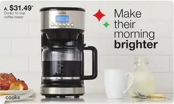 JC Penney Cooks 12-cup coffee maker offer