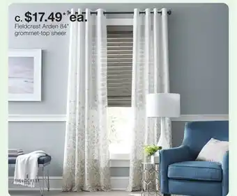 JC Penney Fieldcrest arden 84 grommet-top sheer offer
