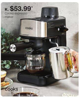 JC Penney Cooks espresso maker offer