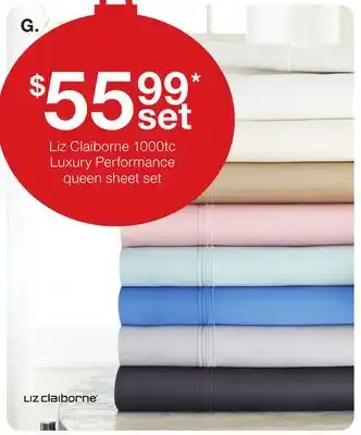 JC Penney Liz claiborne 1000tc luxury performance queen sheet set offer