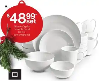 JC Penney Gibson ogalla or noble court 30-pc. dinnerware offer