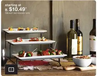 JC Penney Gibson serveware sets offer