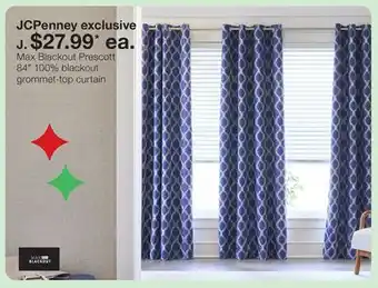 JC Penney Max blackout prescott 84 100% blackout grommet-top curtain offer