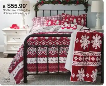 JC Penney North pole trading co. holiday full/queen quilt offer