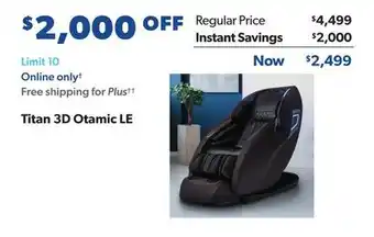 Sam's Club Titan 3d otamic le offer