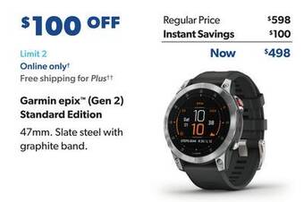 Sam's Club Garmin epix (gen 2) standard edition offer