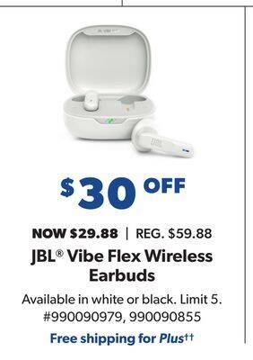 Sam's Club Jbl vibe flex wireless earbuds offer